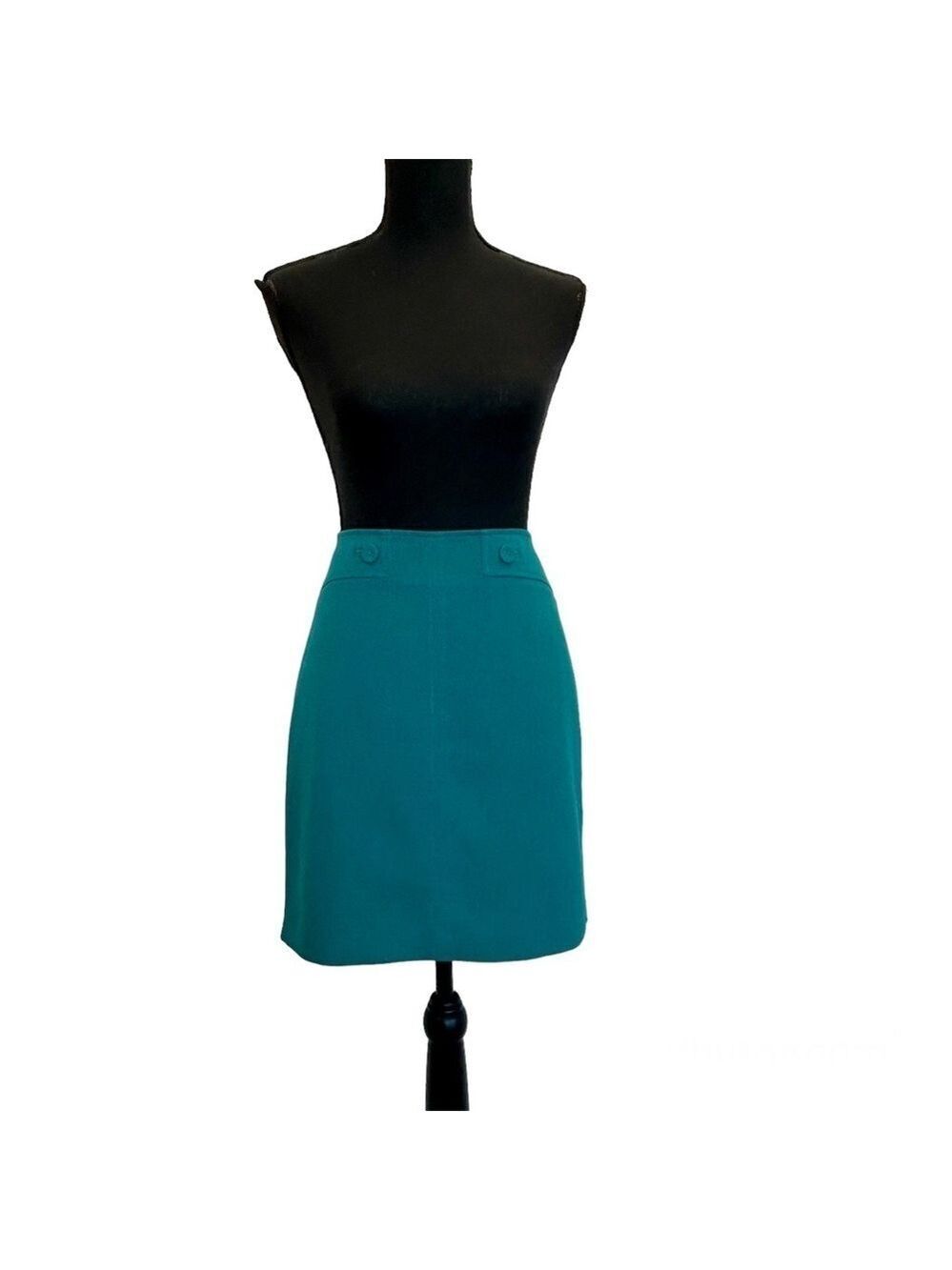 LE Chateaux teal aquamarine mini pencil skirt Sz 9/10